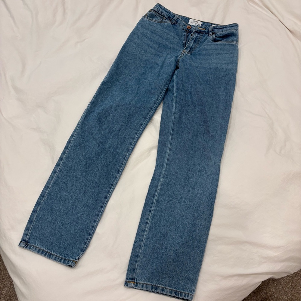Cotton On long straight leg high waisted jeans size 4